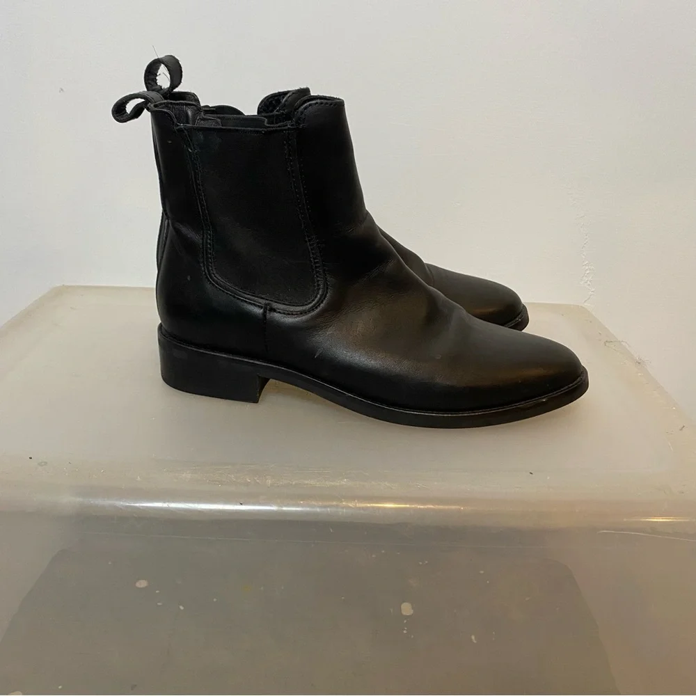 Thursday Boot Company Black Leather Chelsea Ankle Boots